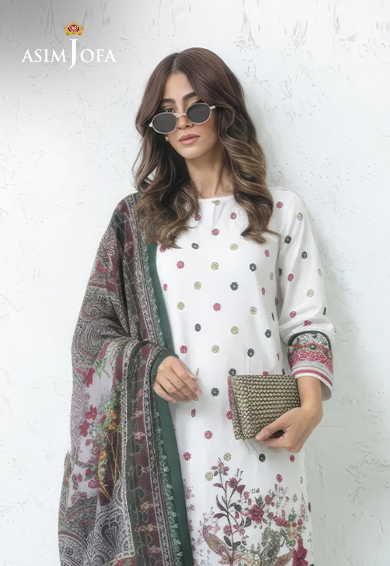 Ajso-95 Unstitched 2 Pcs Shirt Dupatta