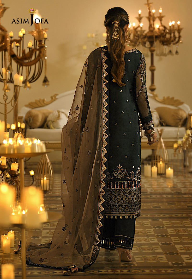 AJST-08 EMBROIDERED ORGANZA 3 PCS