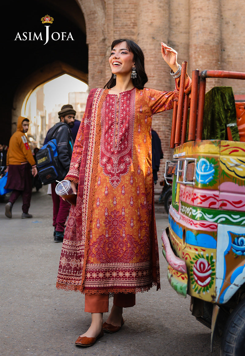 AJUBFD-66 DIGITAL PRINTED LAWN Stitched 3 PCS