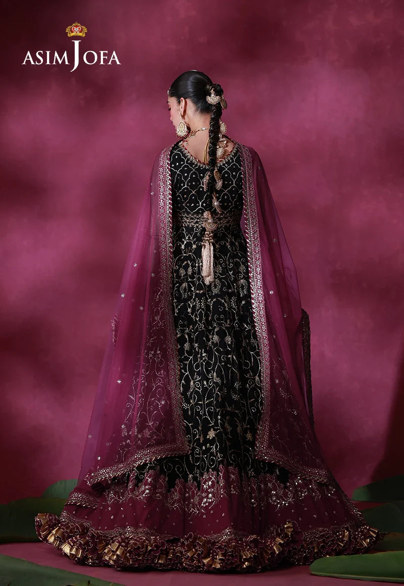 AJULFID-01 Embroidered Net Stitched 3 Pcs