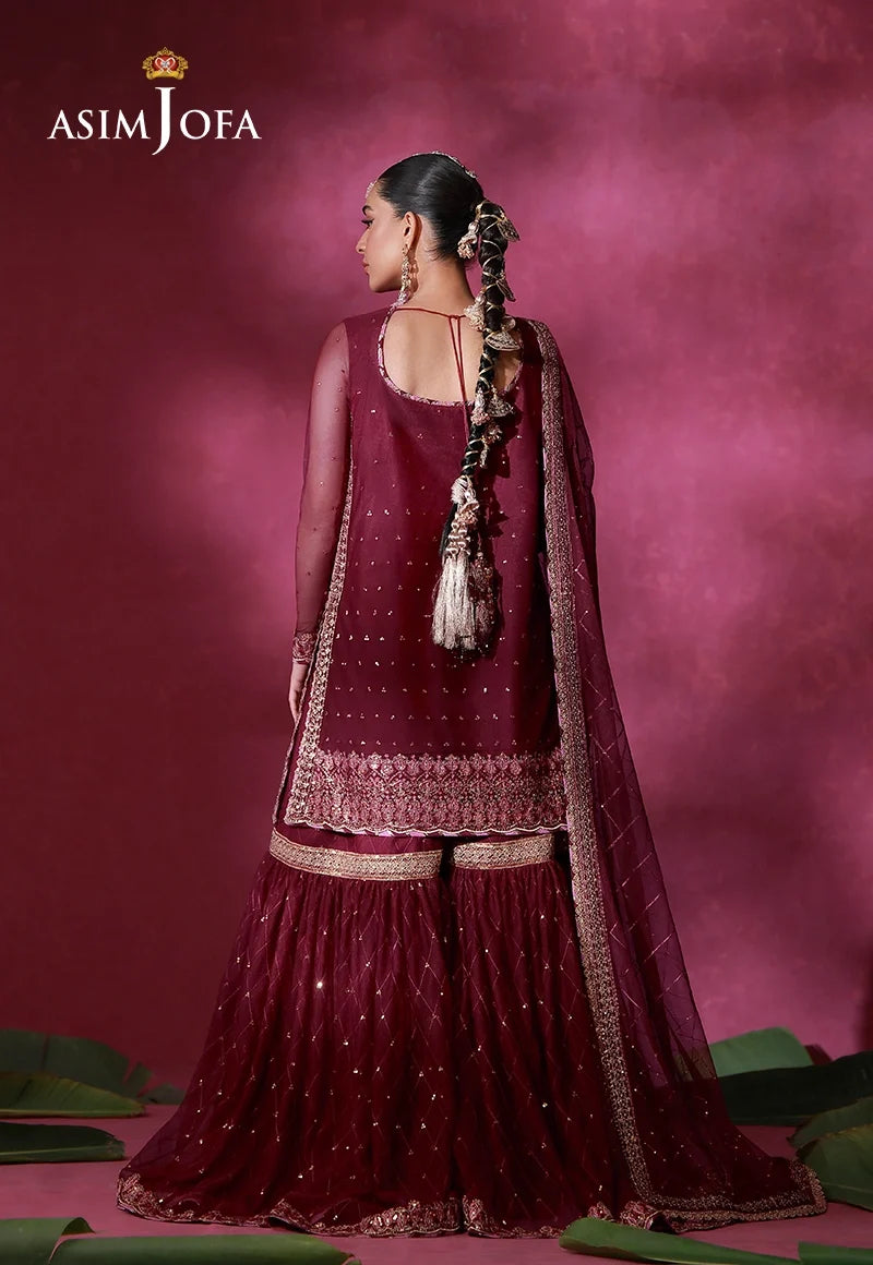 AJULFI-06 Embroidered Net Unstitched 3 Pcs