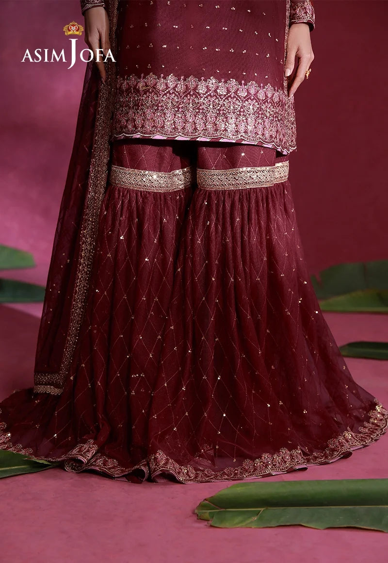 AJULFI-06 Embroidered Net Unstitched 3 Pcs