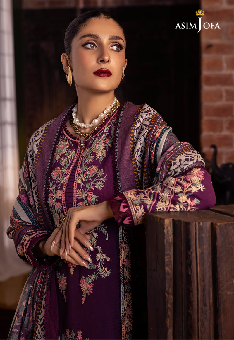 AJW-12 EMBROIDERED KHADDAR 3 PCS