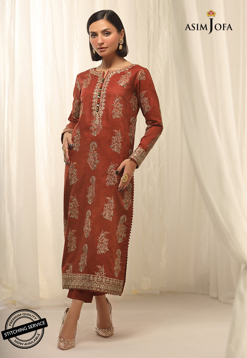 AJWE-16 EMBROIDERED SELF-JACQUARD 2 PCS