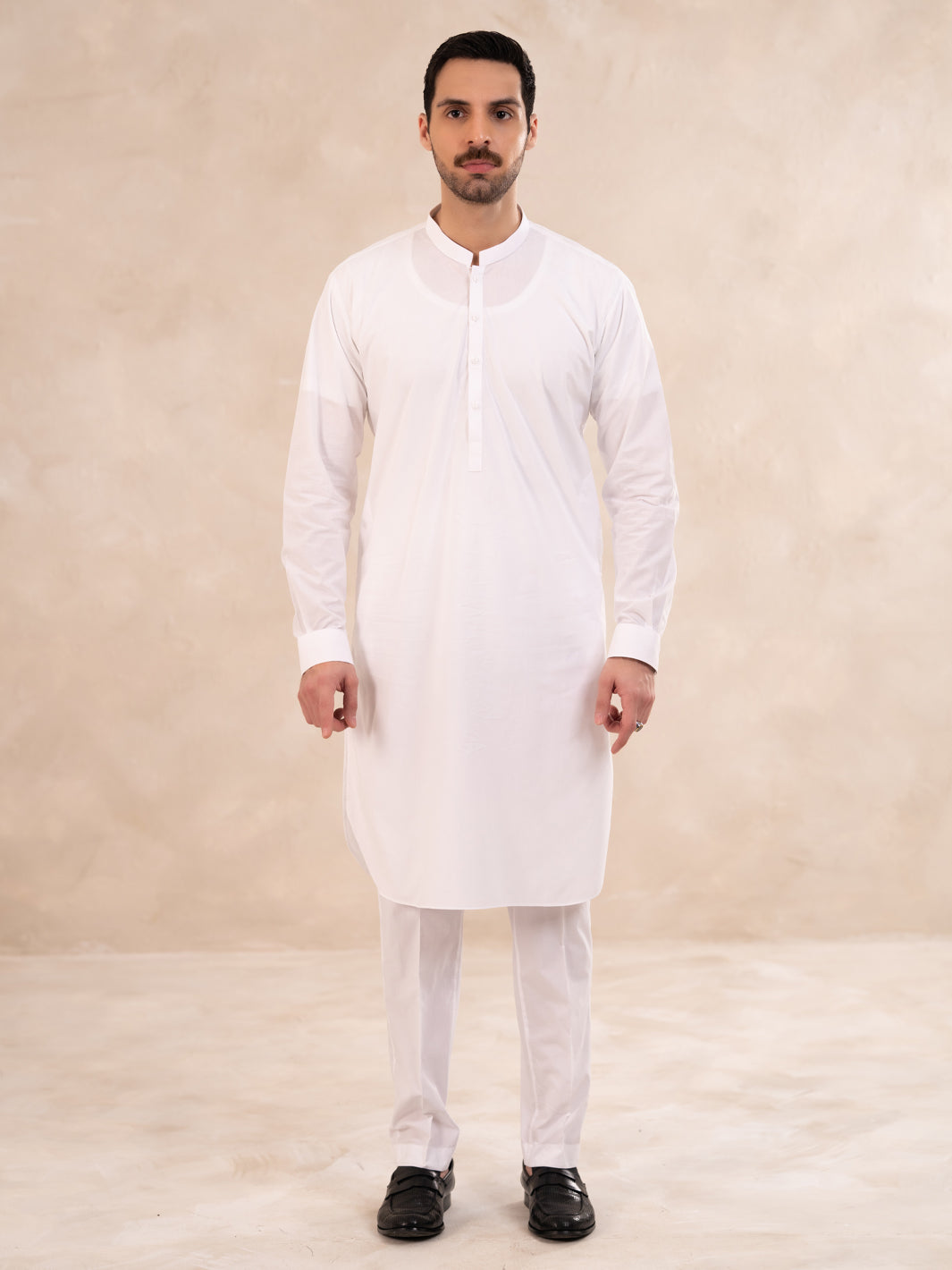 White Cotton Kurta Trouser - ALBQ-KT-002-R9