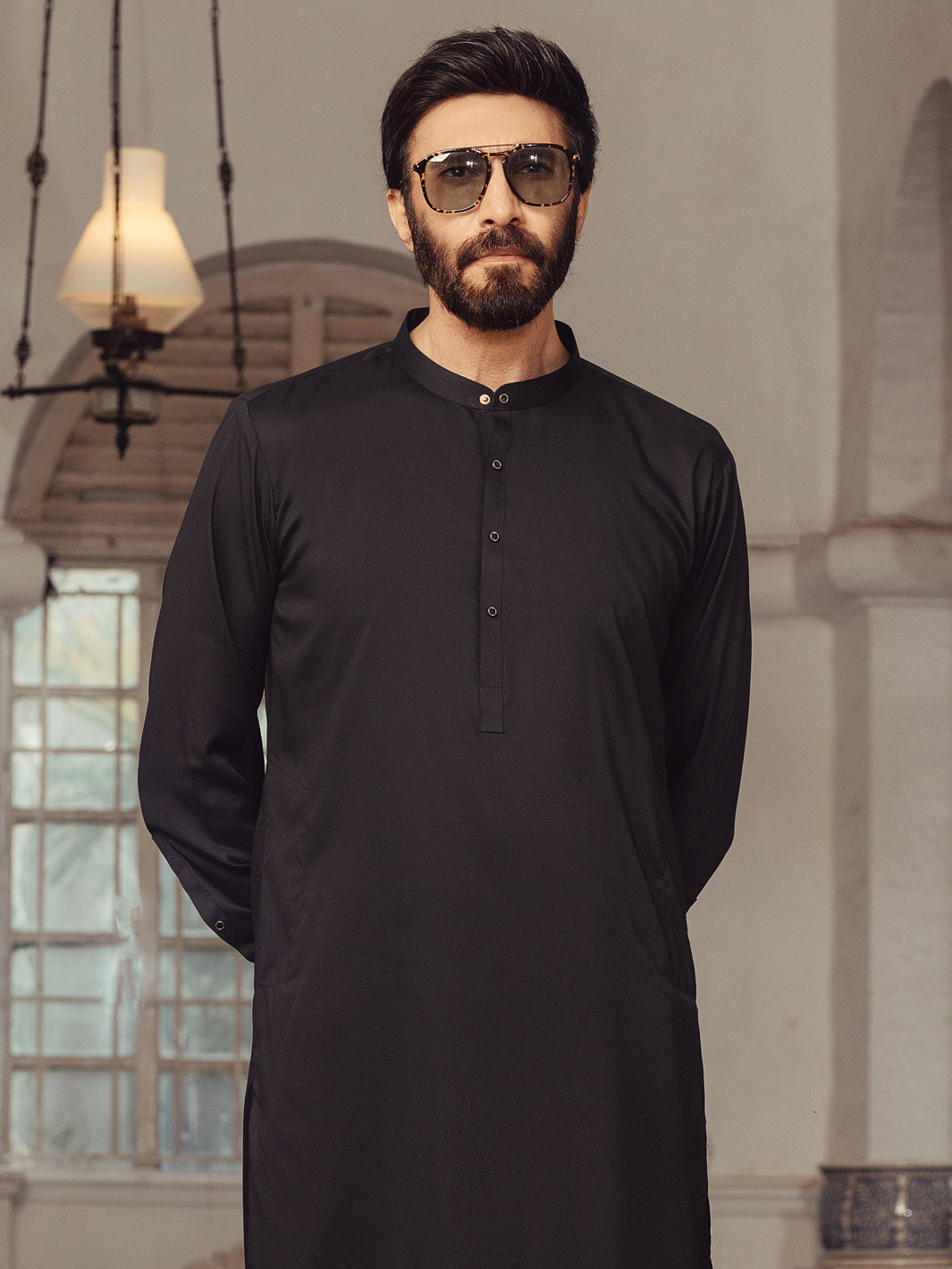Black Plain Kameez Shalwar - ALET-KS-3014-R2