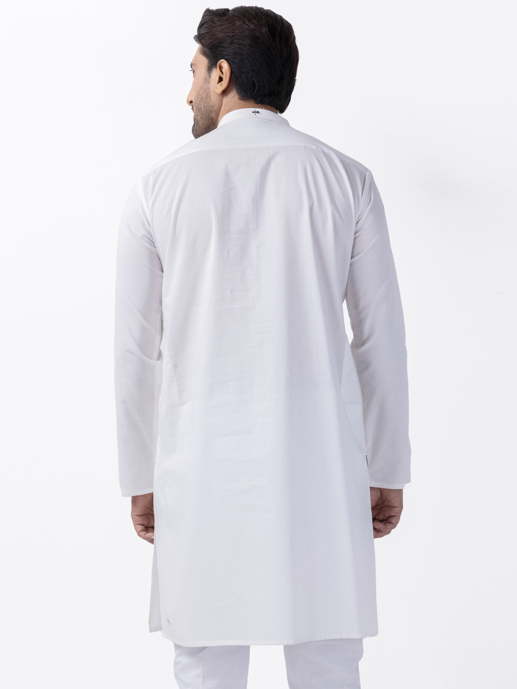 White Blended Kurta - AL-K-1194A
