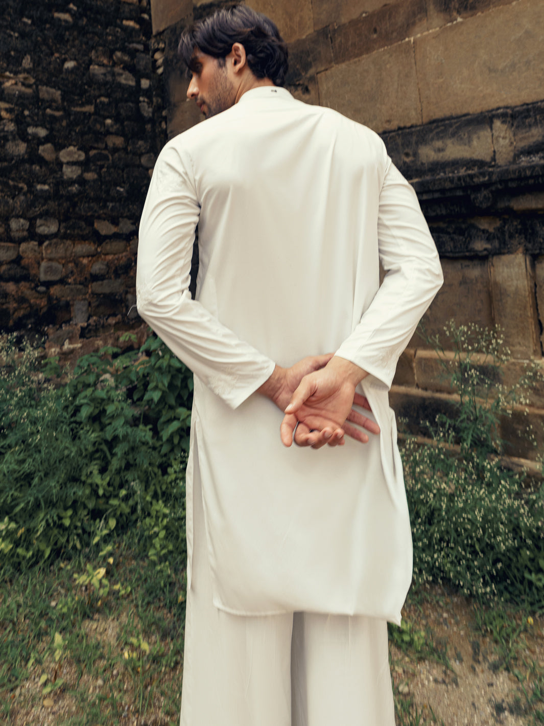 White Semi-Formal Kurta - AL-K-1275
