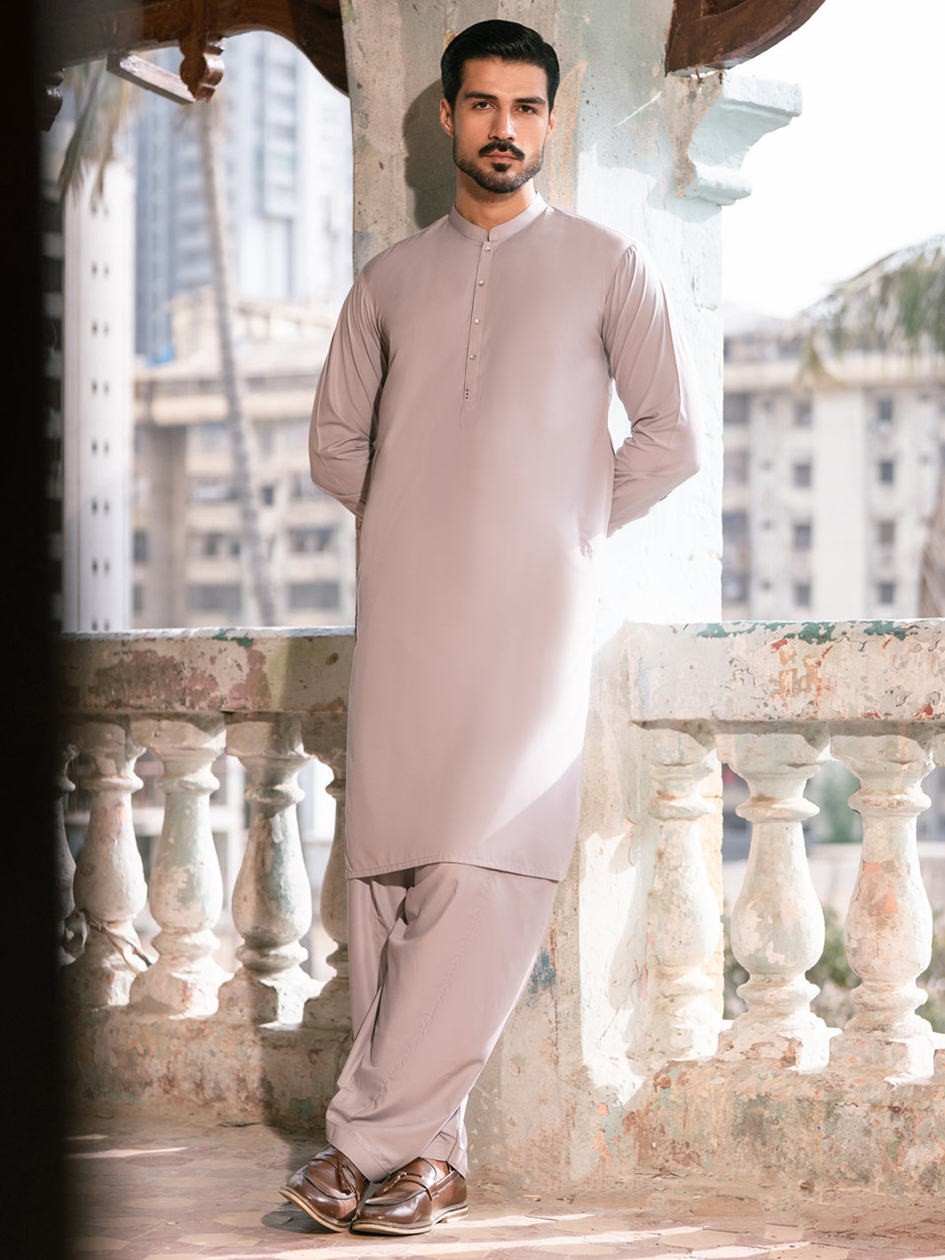 Light Purple Kameez Shalwar - AL-KS-3384