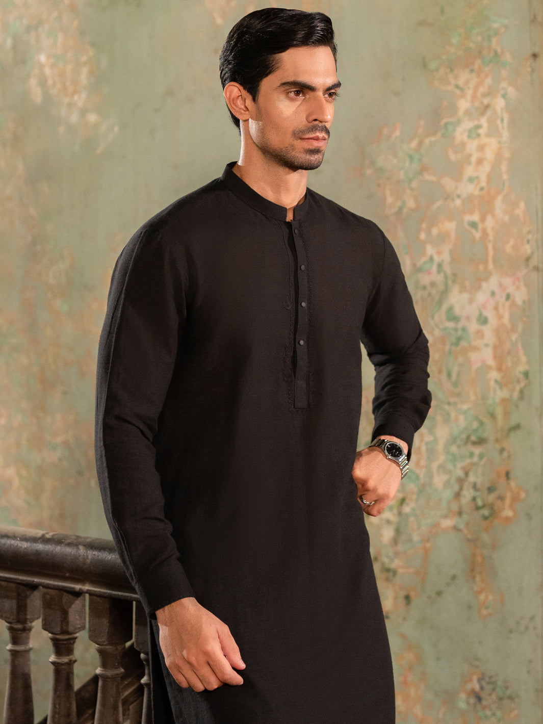 Black Kameez Shalwar - AL-KS-3399