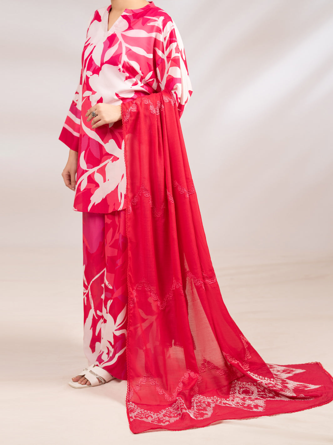 Pink Silk Lawn 2Pc Stitched - ALP-2PS-LKS-2340