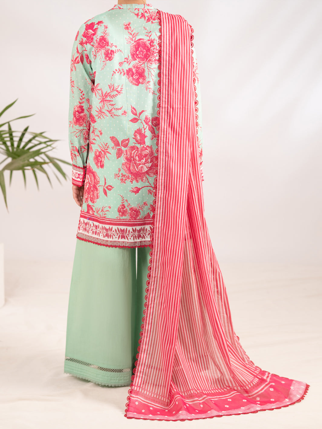 Aqua Blue Lawn 3Pc Unstitched - ALP-3PS-2394