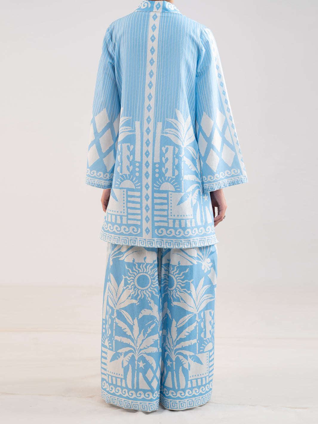 Blue Lawn Stitched 2Pc - AL-2PS-LKS-1150