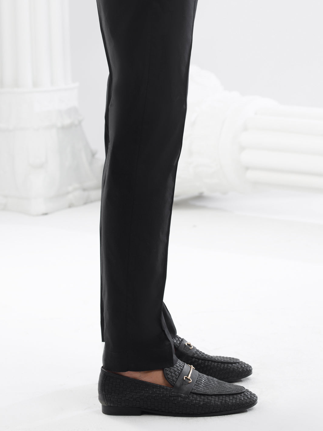 Black Cotton Trousers - AL-MTR-008B-R24