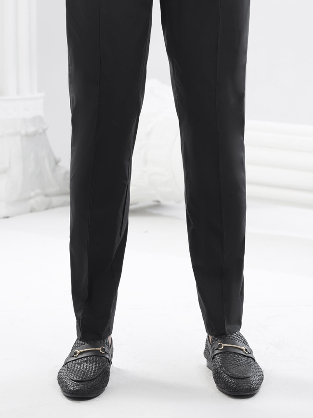 Black Cotton Trousers - AL-MTR-008B-R24