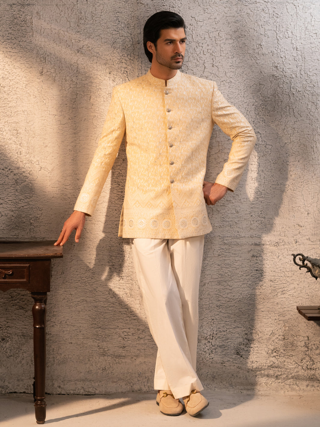 Yellow Prince Coat - AL-PCS-075C