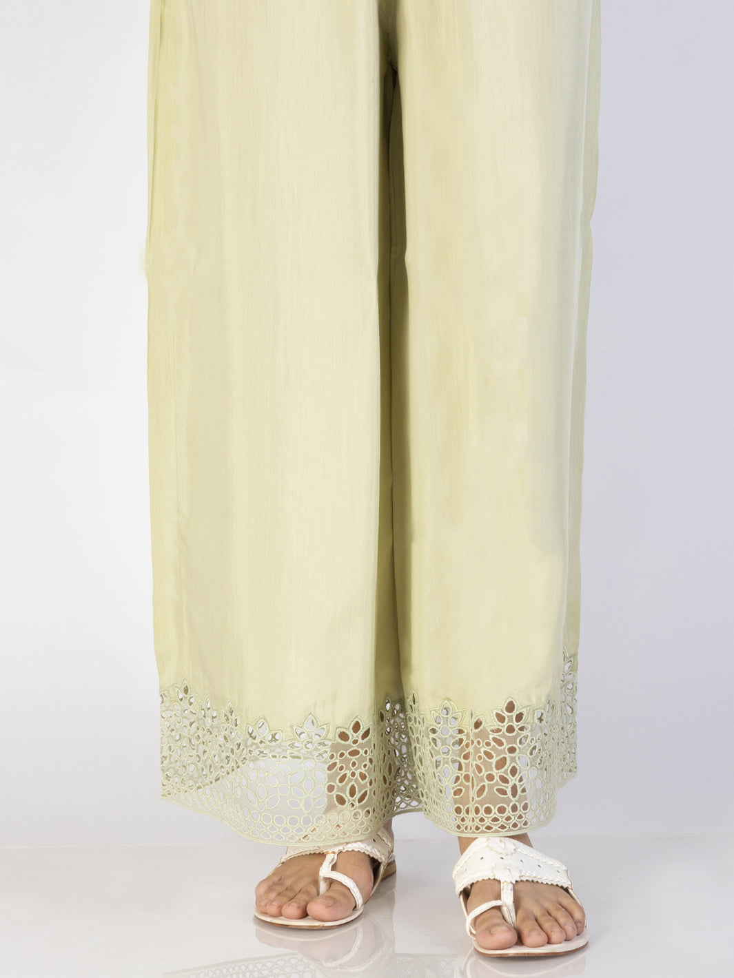 Pista Green Maple Silk Trousers - AL-T-696