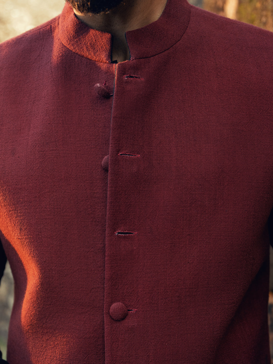 Black Maroon Formal Waistcoat - AL-WC-473