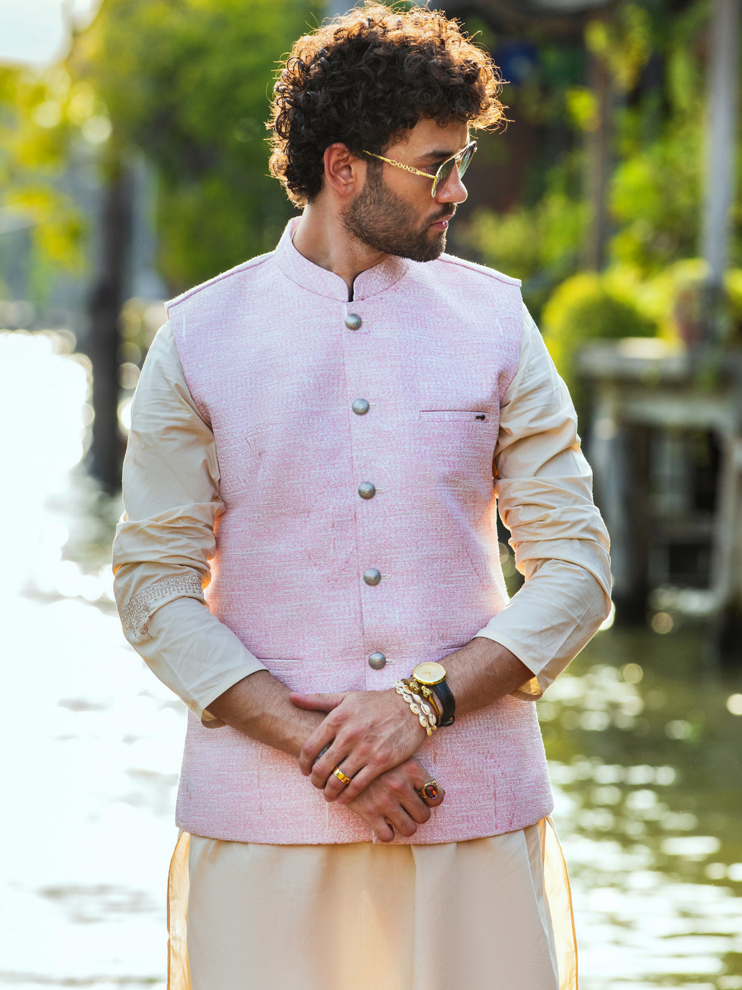 Pink Blended Waistcoat - AL-WC-526