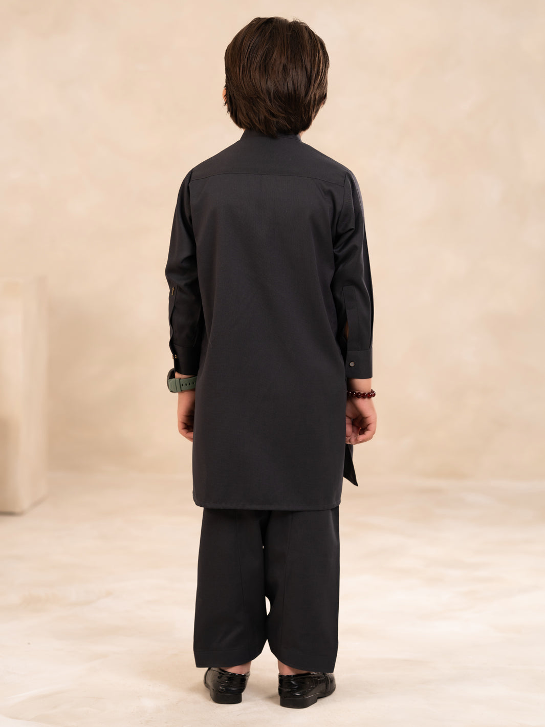 Grey Plain Kameez Shalwar - ALBYET-KS-002