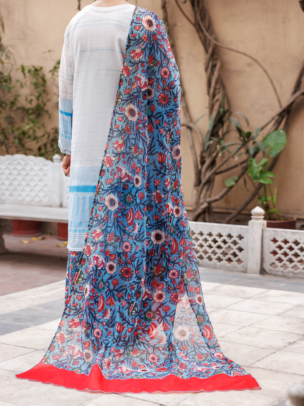 White Yarn Dyed 3Pc Stitched - ALP-3PS-1934
