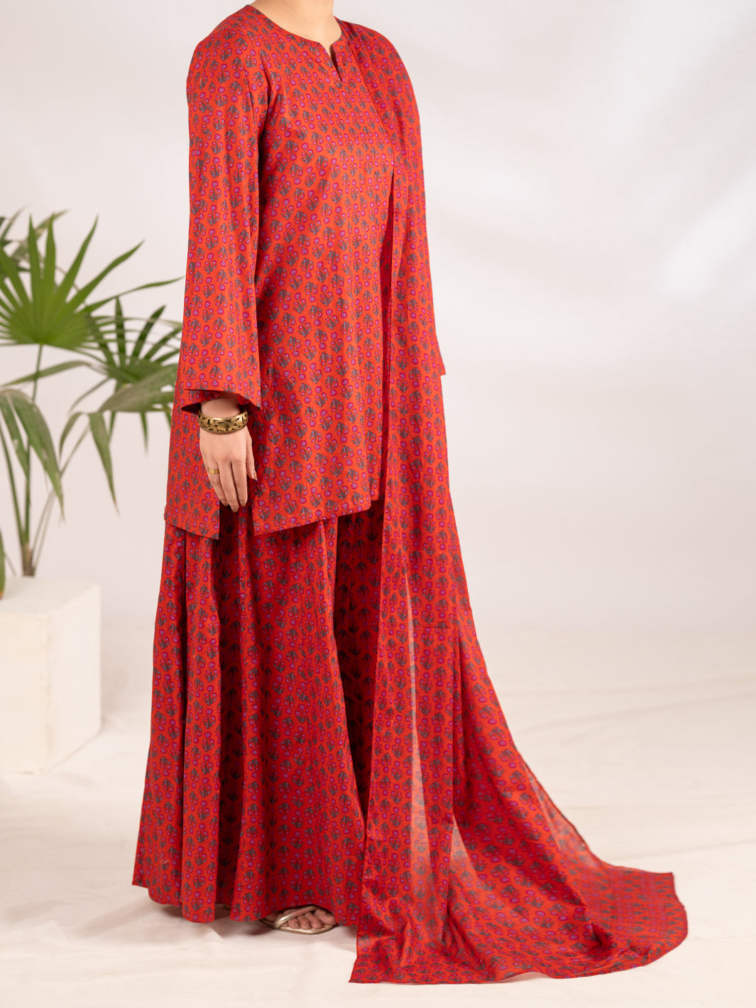 Red Lawn 3Pc Stitched - ALP-3PS-2296