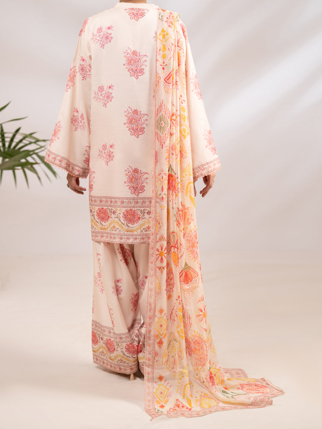 Peach Raw Silk 3Pc Stitched - ALP-3PS-2302