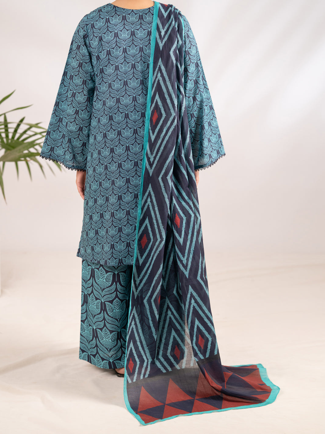 Blue Lawn 3Pc Stitched - ALP-3PS-2318