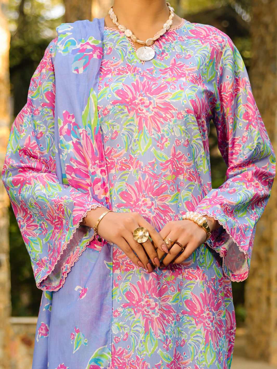 Light Purple Lawn 3Pc Stitched - ALP-3PS-2300