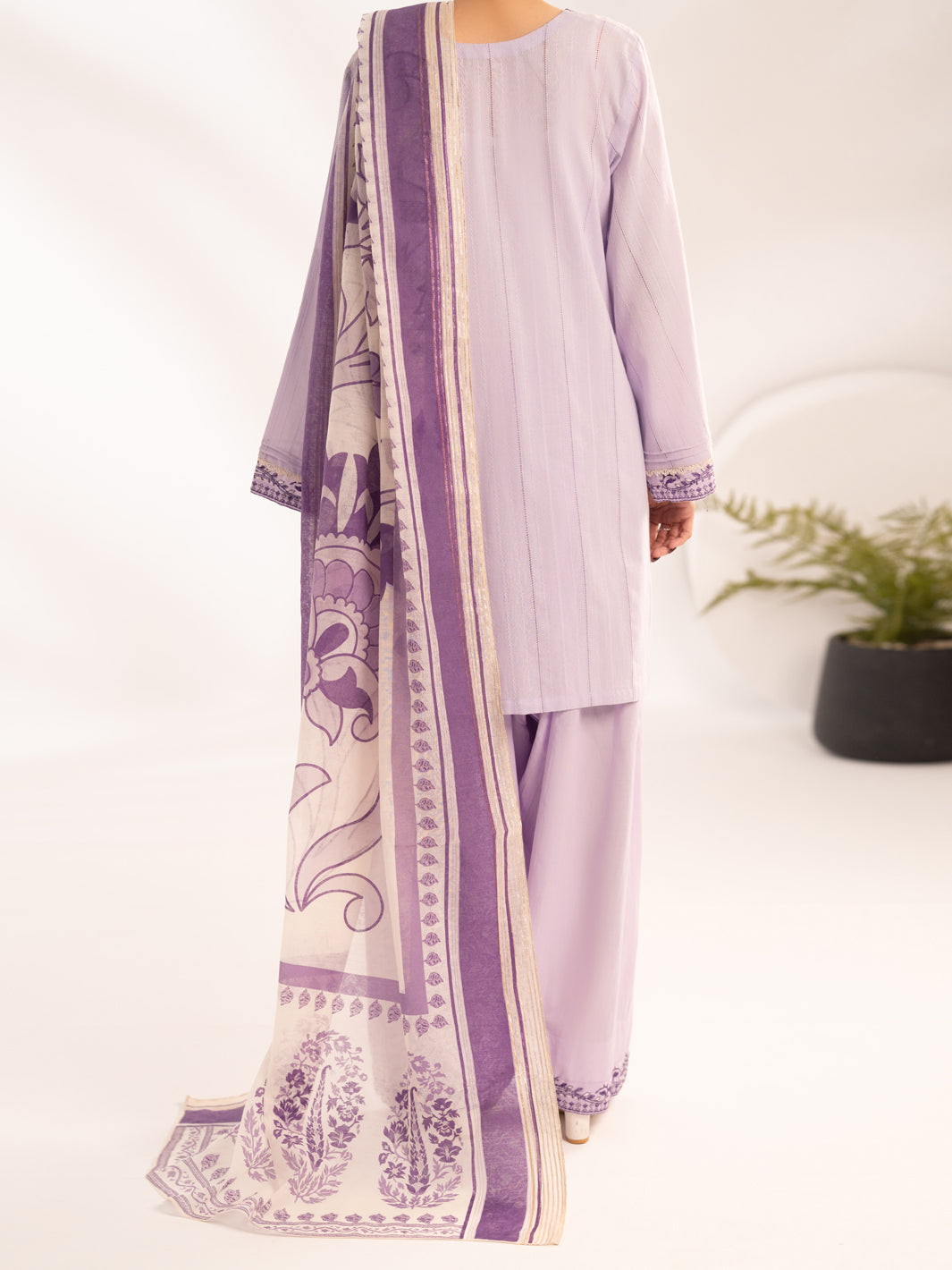 Light Purple Dobby Stitched 3Pc - ALP-3PS-2321