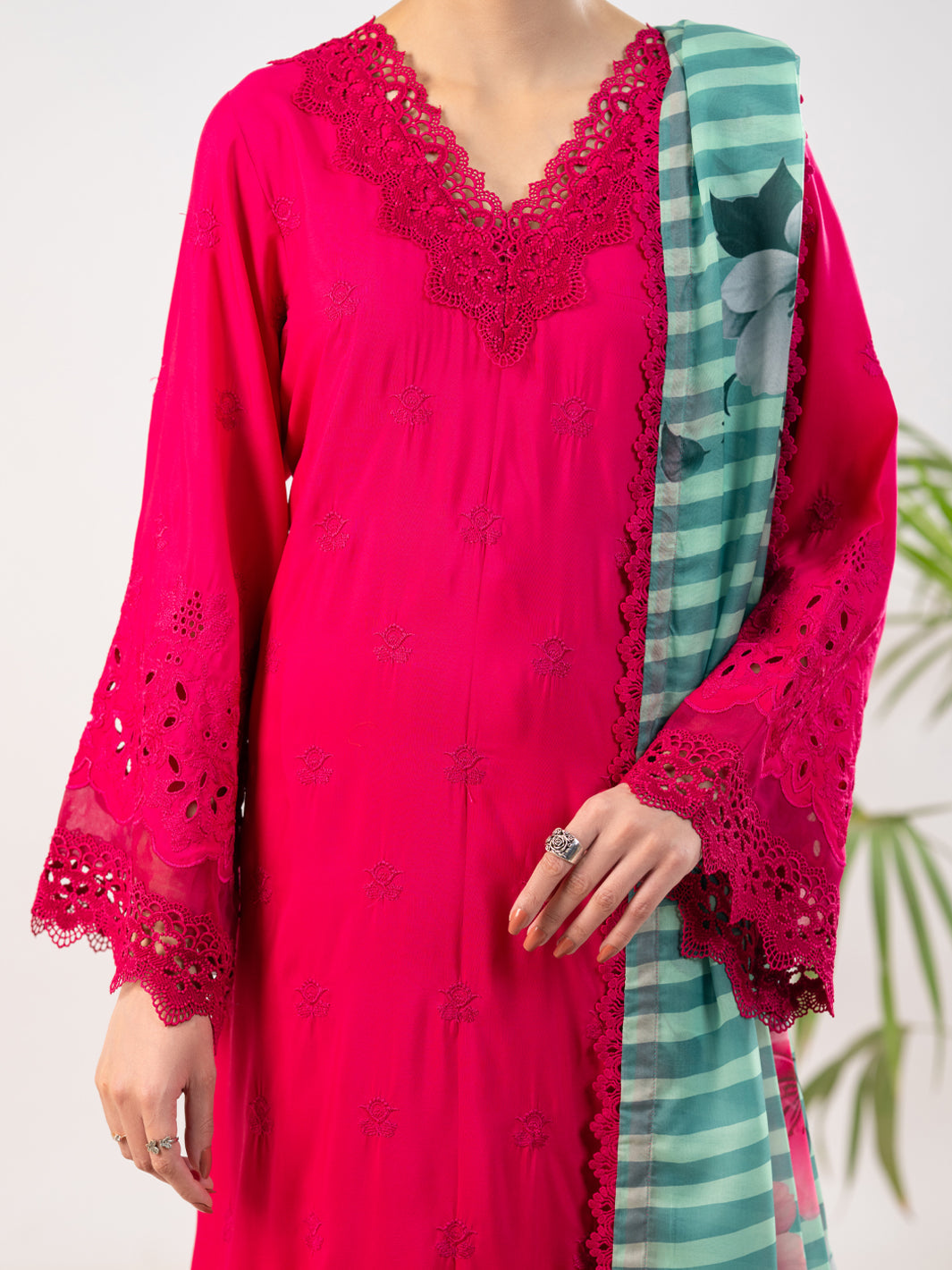 Fuchsia Silk Lawn 3Pc Stitched - ALP-3PS-2343