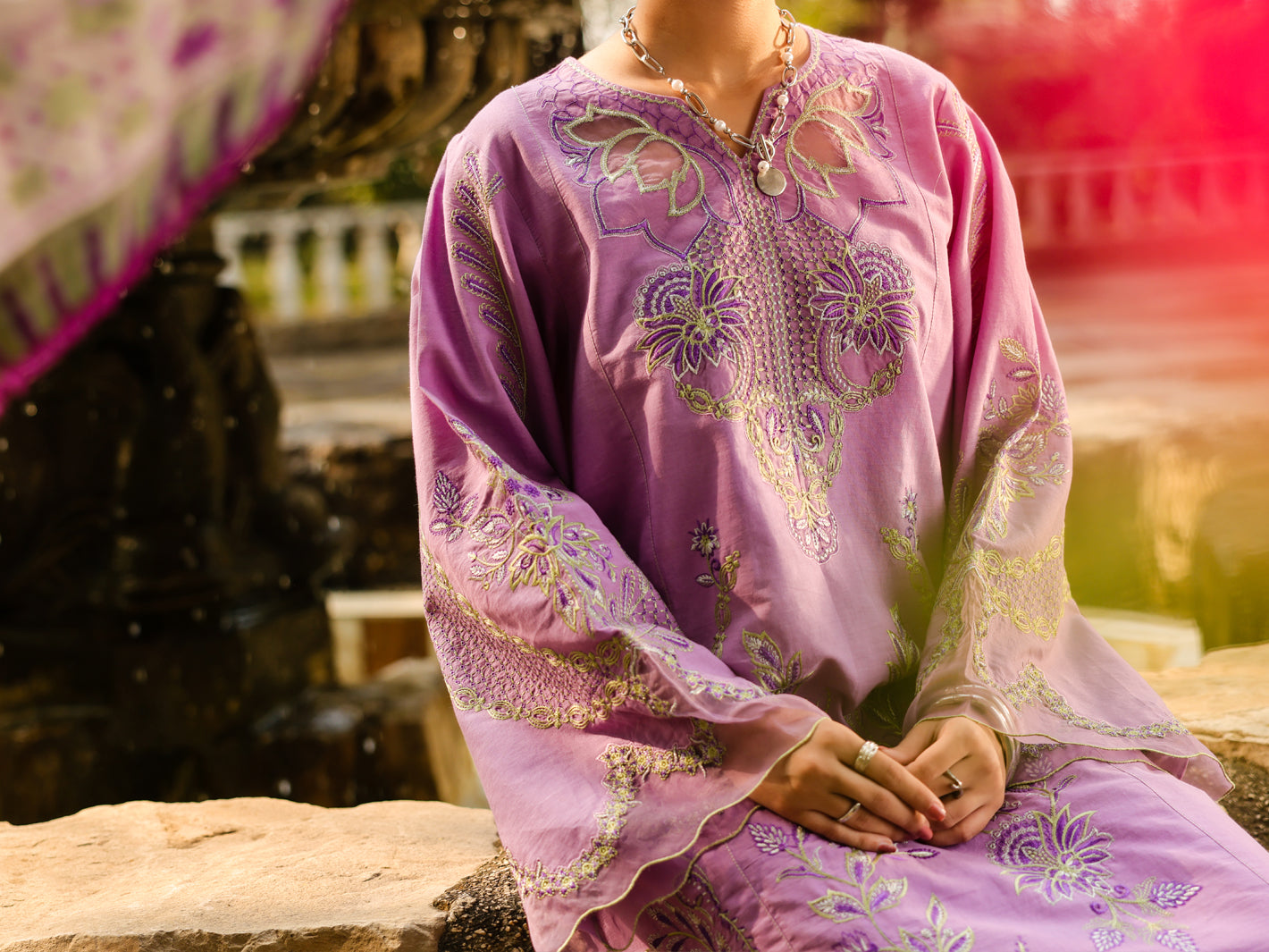 Purple Lawn Stitched 3Pc - ALP-3PS-2376