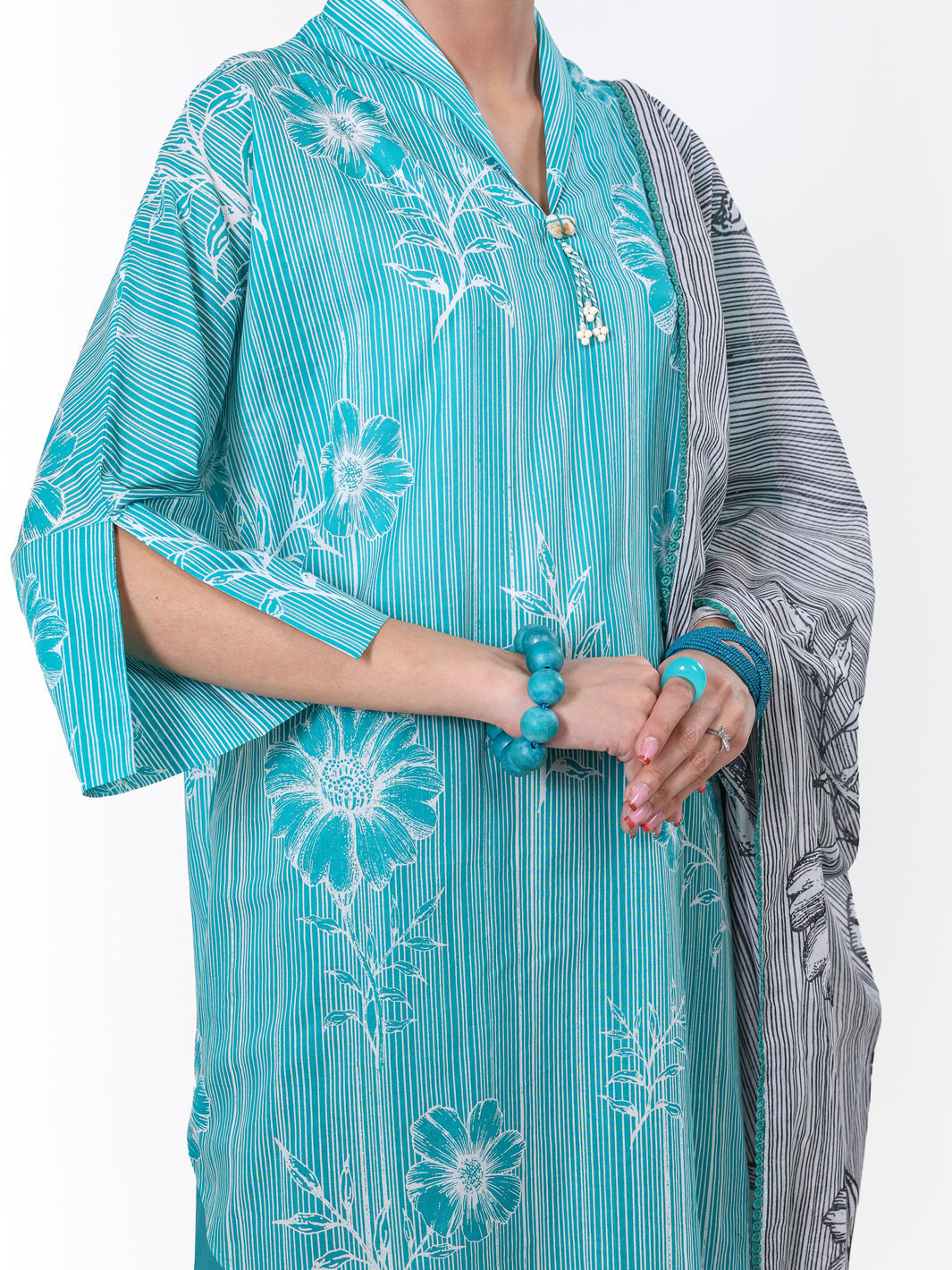 Sea Green Lawn 3Pc Unstitched - ALP-3PS-2387