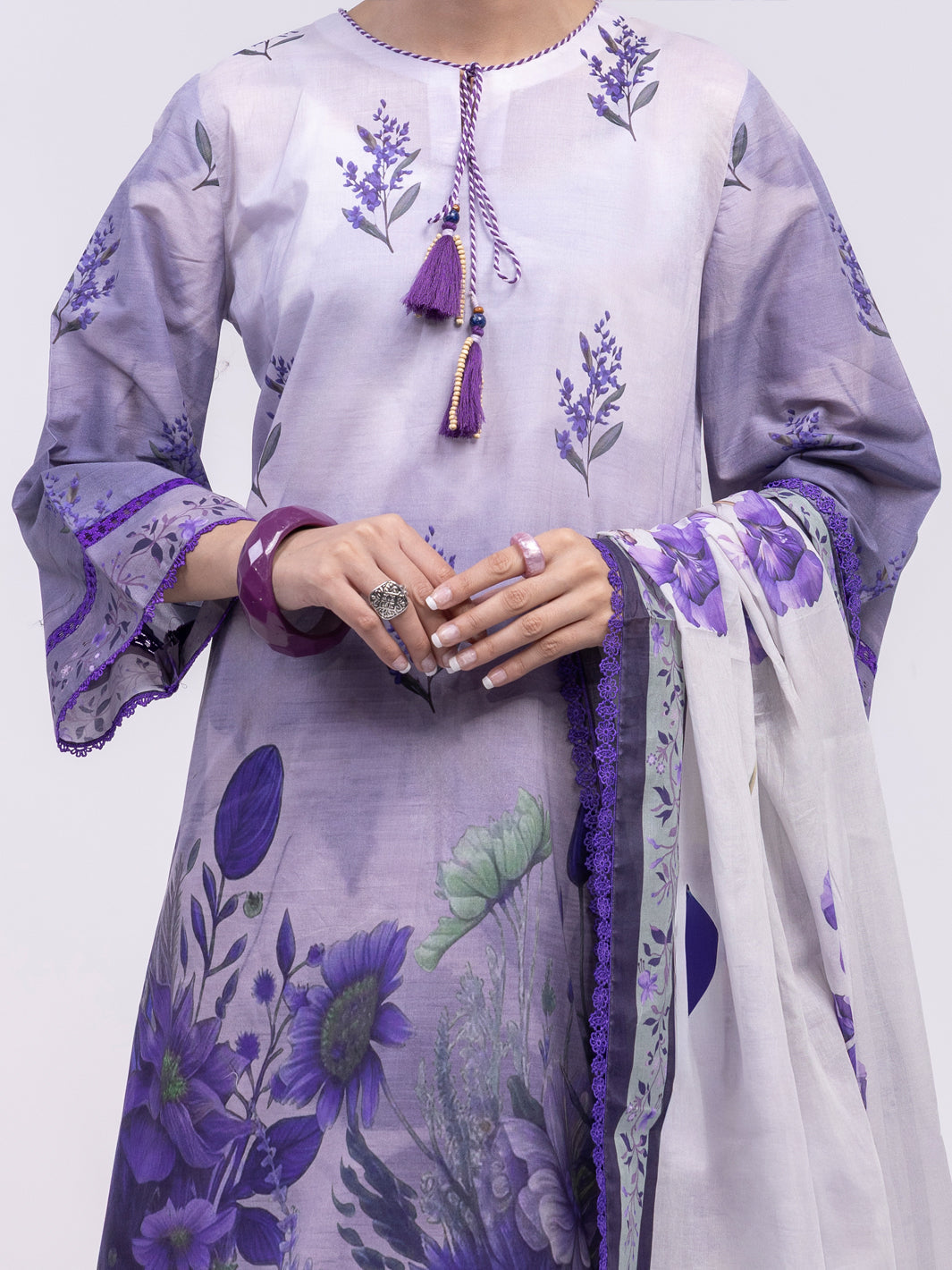 Purple Lawn 3Pc Unstitched - ALP-3PS-2400