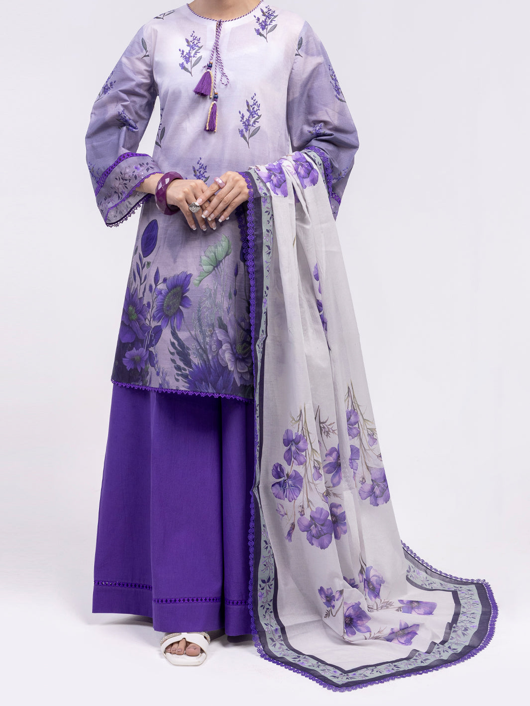Purple Lawn 3Pc Unstitched - ALP-3PS-2400