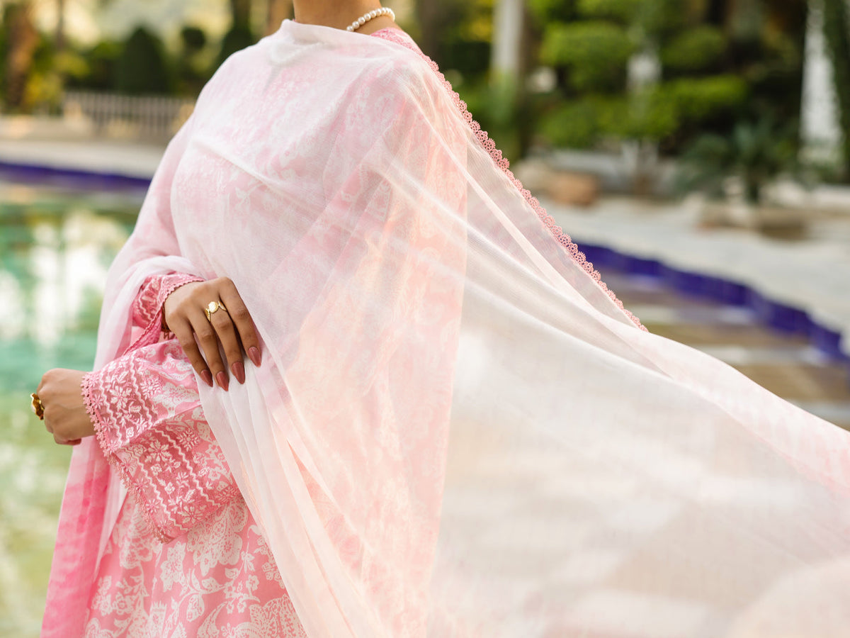 Pink Lawn 3Pc Unstitched - ALP-3PS-2405