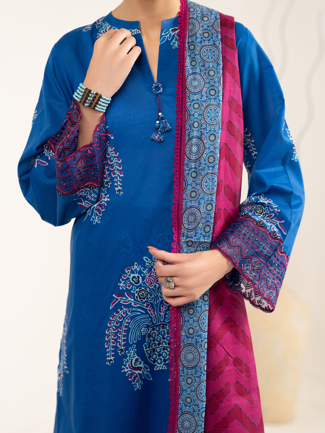 Blue Lawn 3Pc Unstitched - ALP-3PS-2428