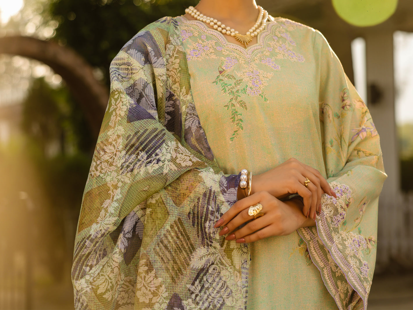 Green Lawn 3Pc Unstitched - ALP-3PS-2461