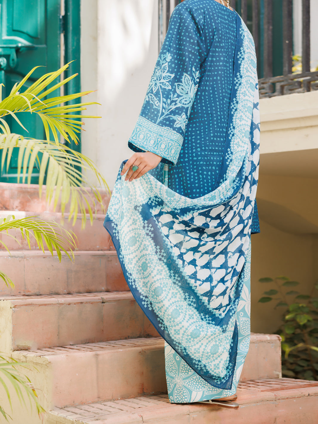 Teal Blue Lawn Stitched 3Pc - ALP-3PS-2559