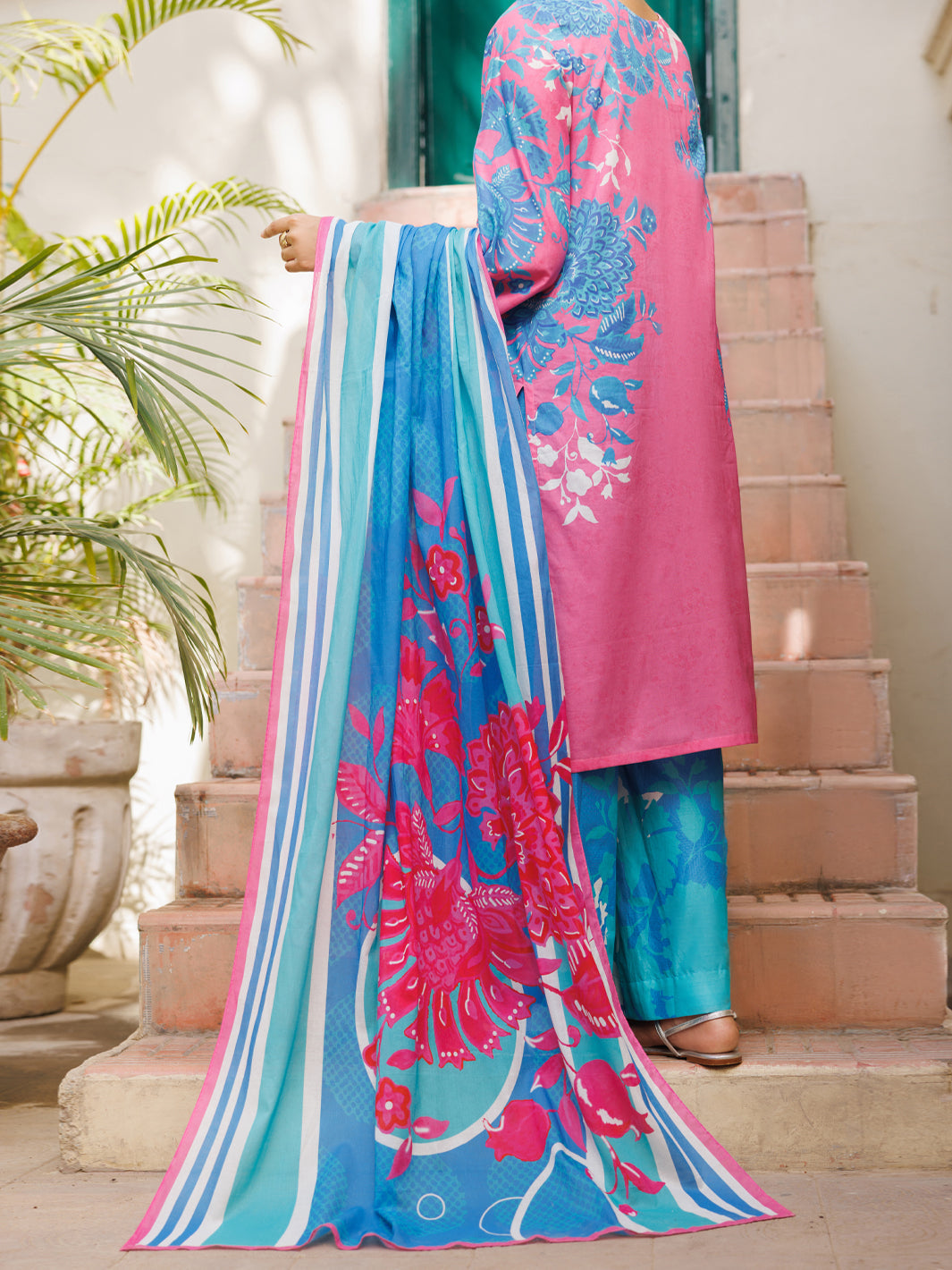 Pink Lawn Stitched 3Pc - ALP-3PS-2561
