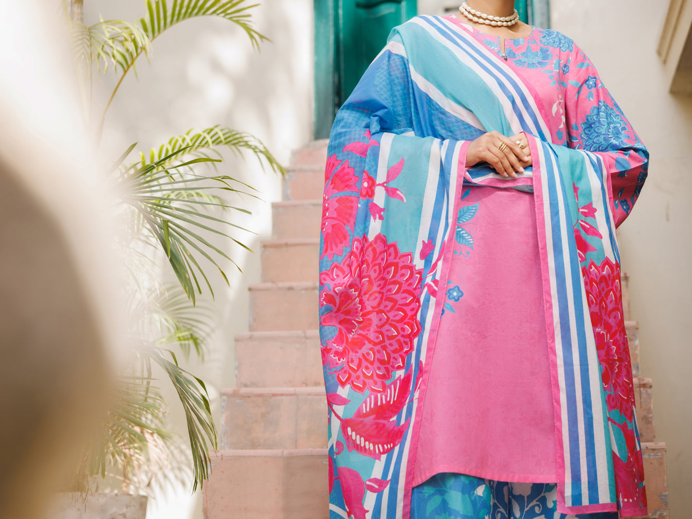Pink Lawn Stitched 3Pc - ALP-3PS-2561
