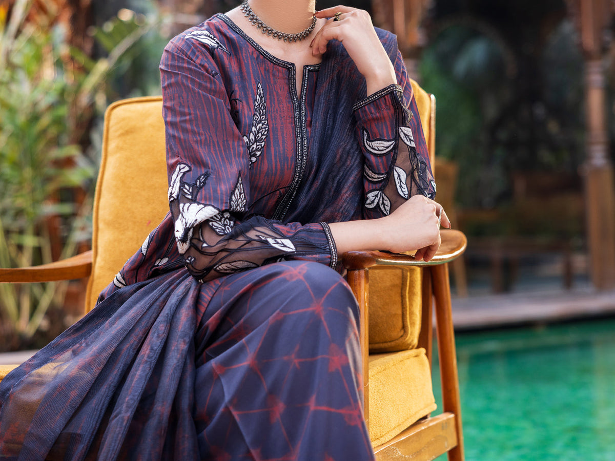 Brown Silk Lawn 3Pc Stitched - ALP-SS-3PS-2652