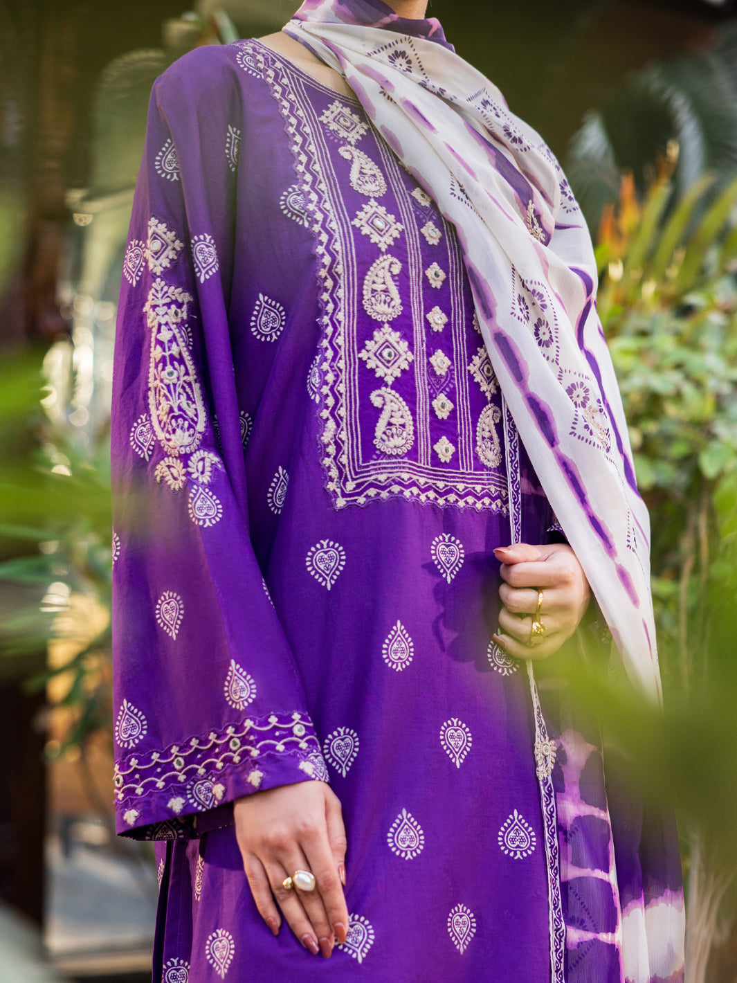 Purple Lawn 3Pc Stitched - ALP-3PS-2677