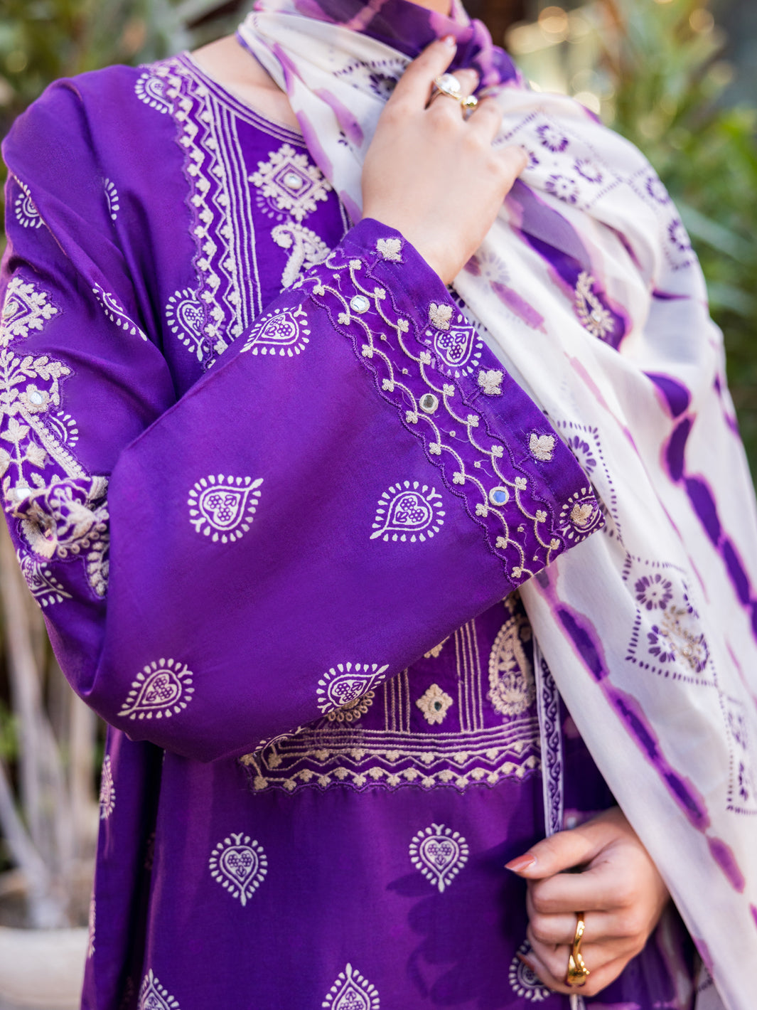 Purple Lawn 3Pc Stitched - ALP-3PS-2677