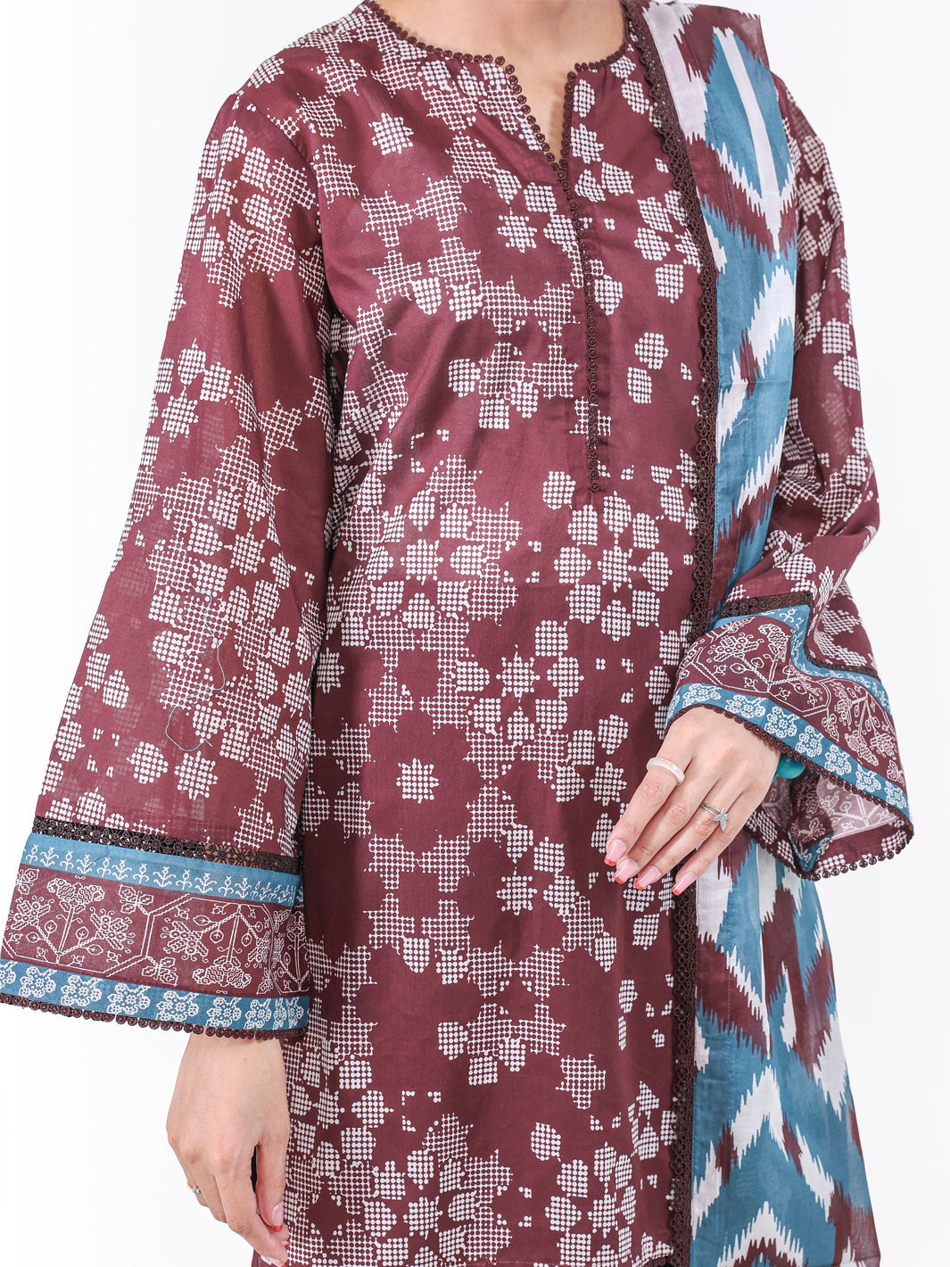 Brown Lawn 2Pc Unstitched - ALP-2PS-LKD-2469