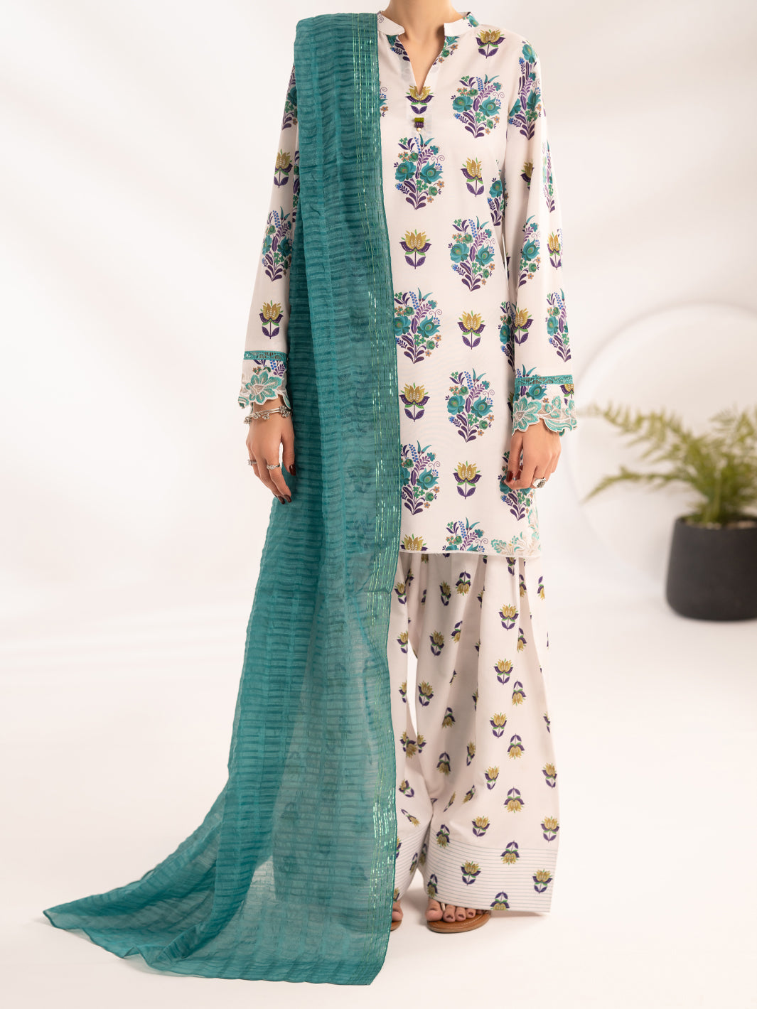 White Lawn Unstitched 3Pc - ALP-3PS-2466