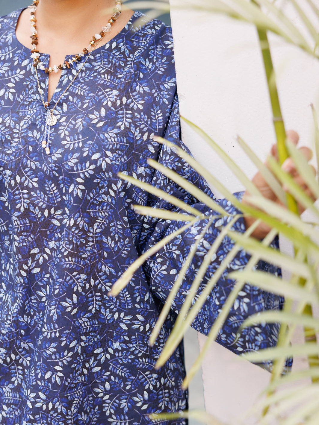 Blue Lawn Co-Ord Set - ALP-2PS-SLKS-2511