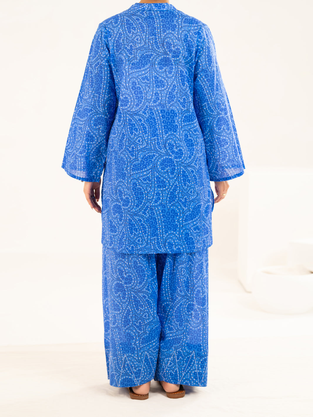 Blue Lawn Co-Ord Set - ALP-2PS-SLKS-2521