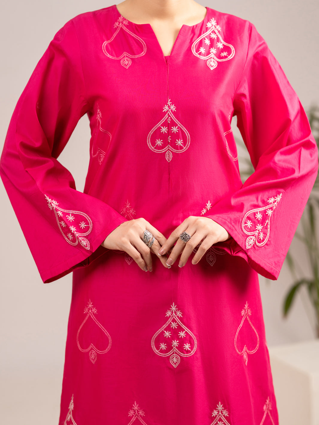 Fuchsia Lawn Co-Ord Set - ALP-2PS-LKS-2539