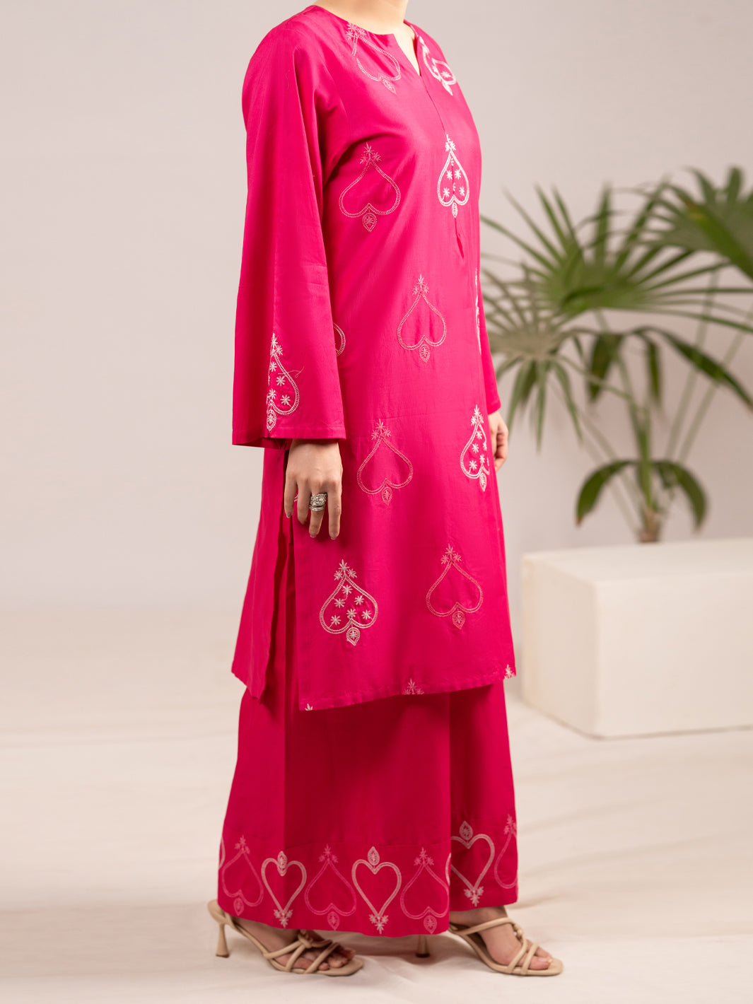 Fuchsia Lawn Co-Ord Set - ALP-2PS-LKS-2539